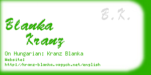 blanka kranz business card